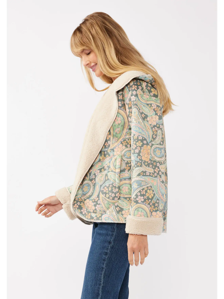 The Seaside Sherpa Paisley Hooded Jacket