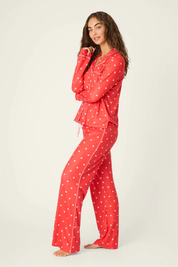The Valentine's Day Tiny Hearts Print 3-Piece PJ Set