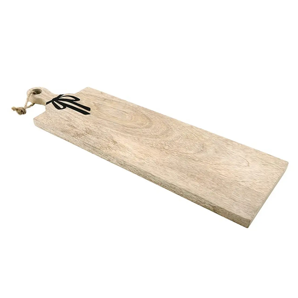 The Long Mango Wood Board - Black Bow