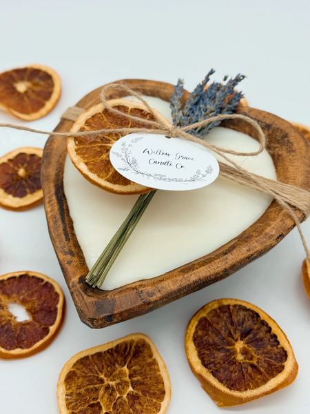 The Summer Citrus Small Heart Dough Candle
