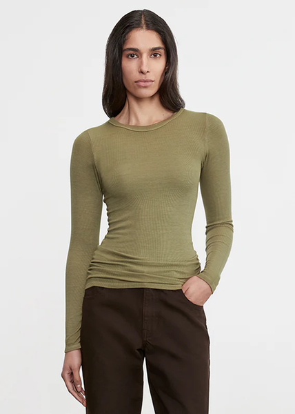 The Silk Rib L/S Crew