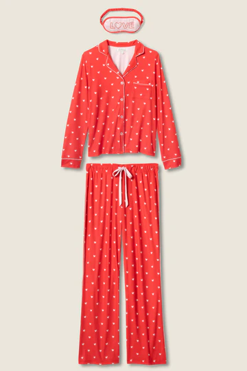 The Valentine's Day Tiny Hearts Print 3-Piece PJ Set