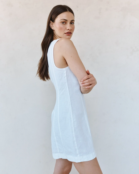 The Seamed Zip Back Mini Dress