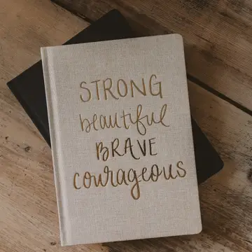 The Strong Beautiful Brave Courageous Fabric Journal