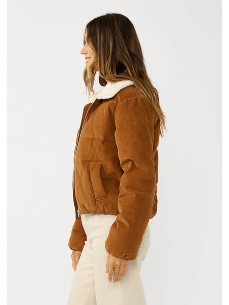 The Emerson Cord Zip Jacket with Sherpa Collar