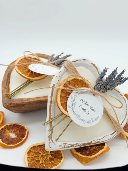 The Summer Citrus Small Heart Dough Candle