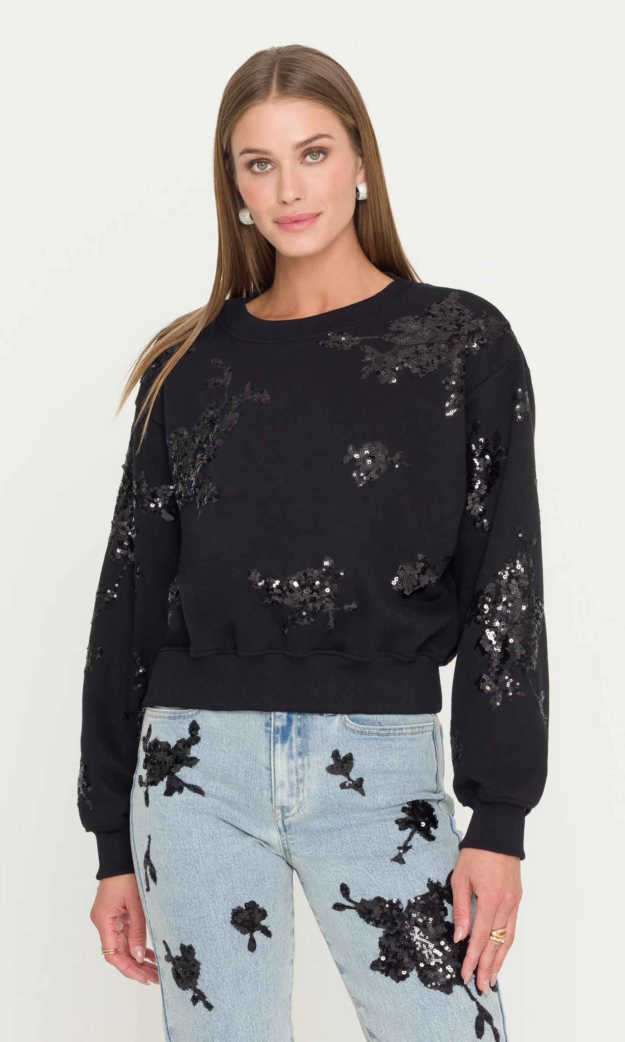 The Cara Sequin Embellished Sweatshirt
