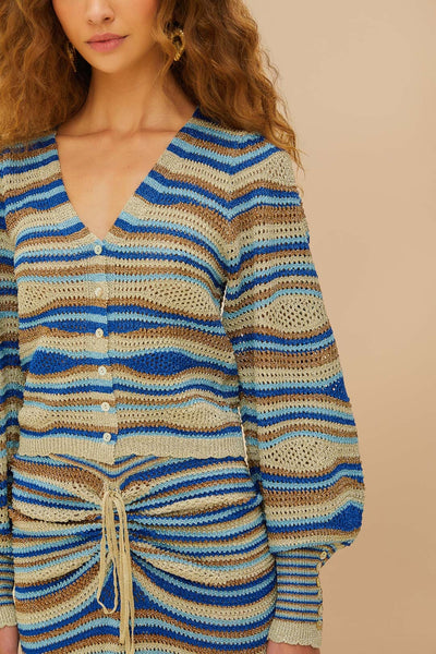 The Mixed Waves Knit Blouse