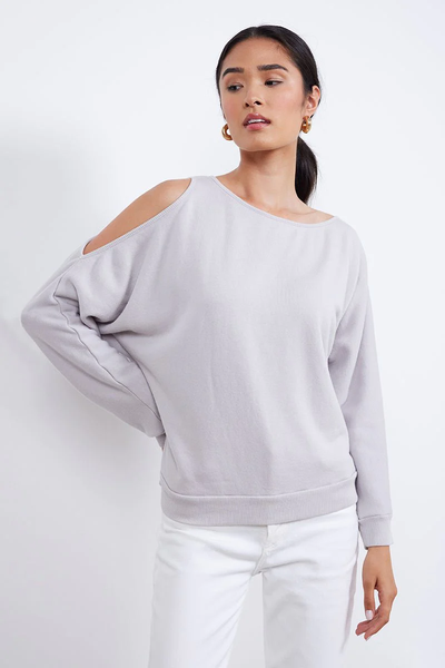 The Off Shoulder French Terry Pullover