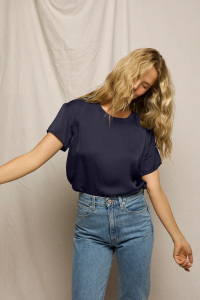The Delphine Luxe Satin Tee