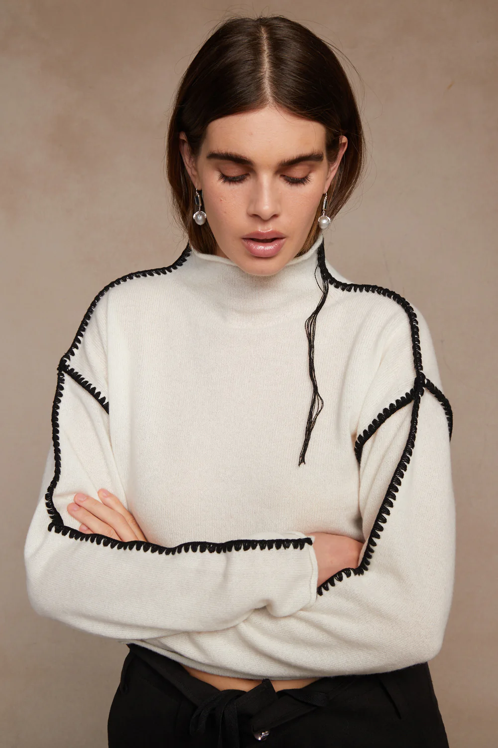 The Annie Cashmere Whipstitch Sweater