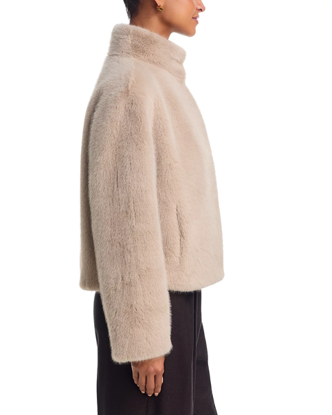 The Faux Fur Snap Front Jacket