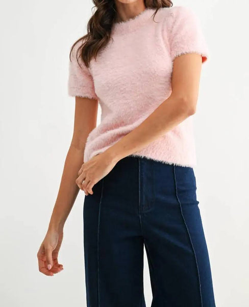 The Soft Pink Fuzzy Sweater