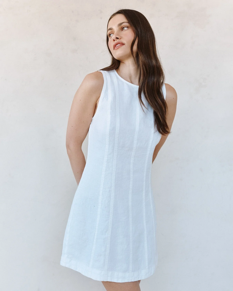The Seamed Zip Back Mini Dress