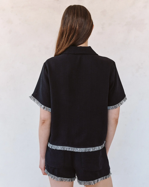 The Short Sleeve Fray Trim Shirt
