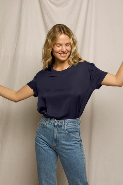 The Delphine Luxe Satin Tee