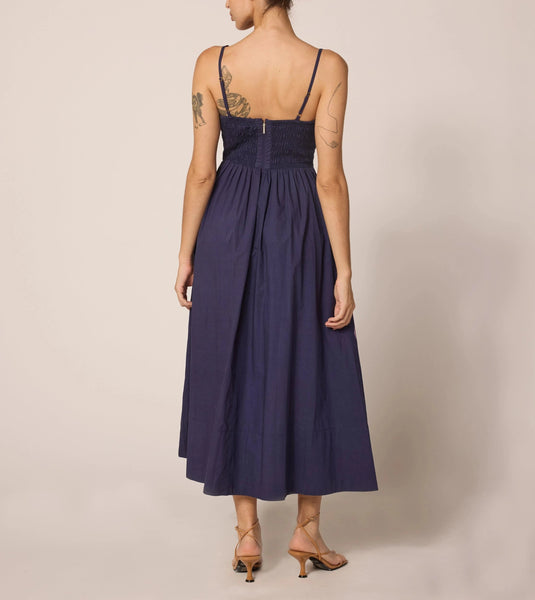 The Riley Ankle Dress Moresco Navy