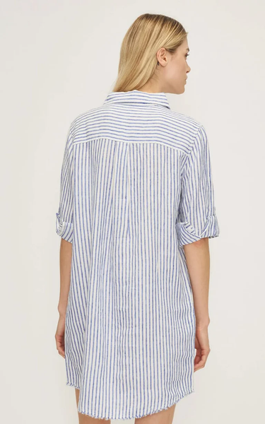The Cynthia Striped Shirt Dress