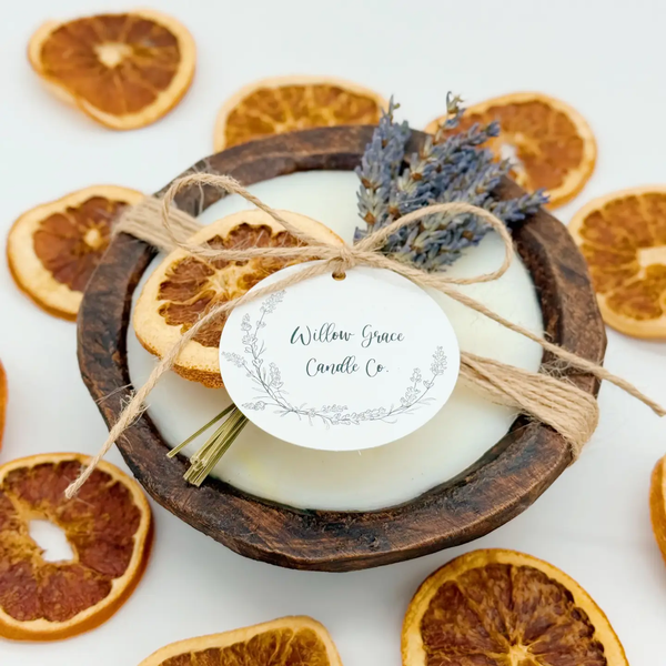 The Summer Citrus Mini Round Dough Candle