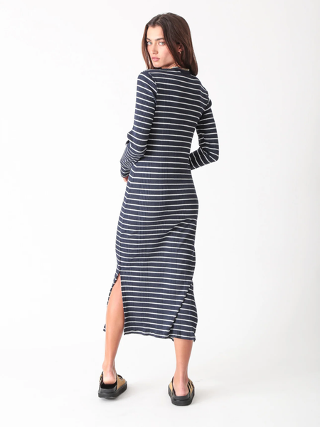 The Skyler Dress - Indigo Stripe