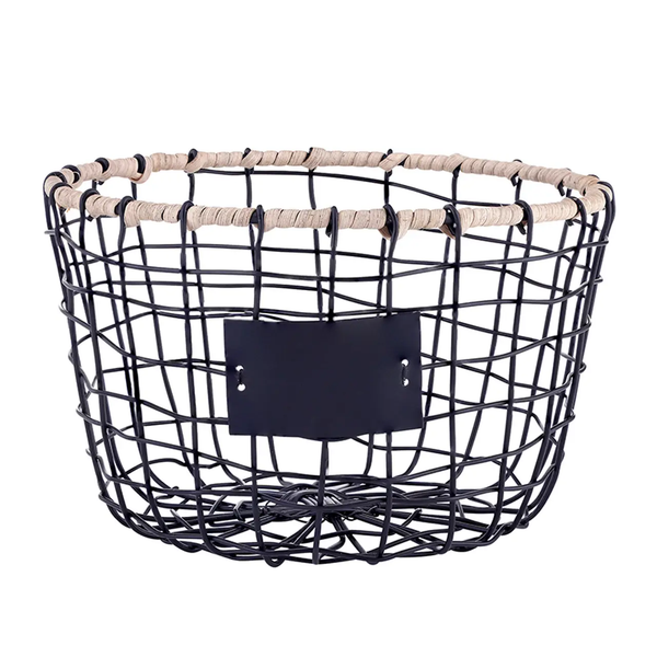The Wire Basket with Rattan Rim