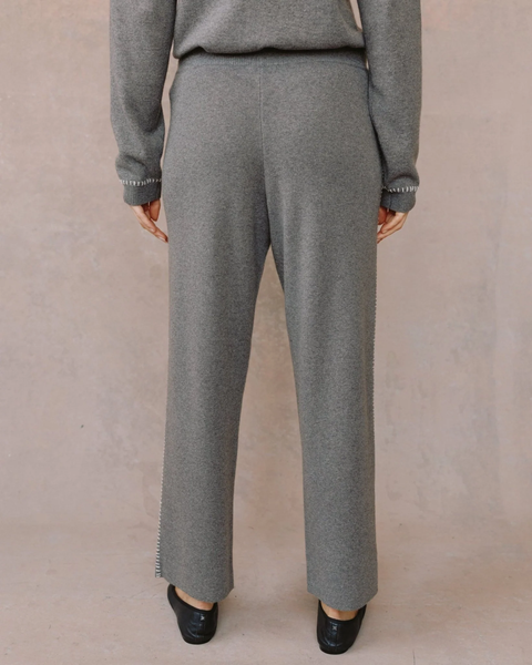 The Whip Stitch Straight Leg Pant - Heather Smoke