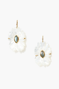 The Magnolia Earrings White MOP Mix