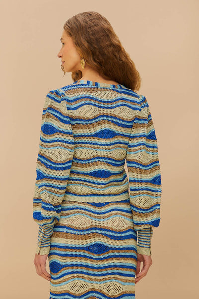 The Mixed Waves Knit Blouse
