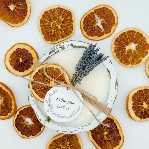 The Summer Citrus Mini Round Dough Candle
