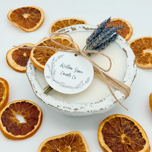 The Summer Citrus Mini Round Dough Candle