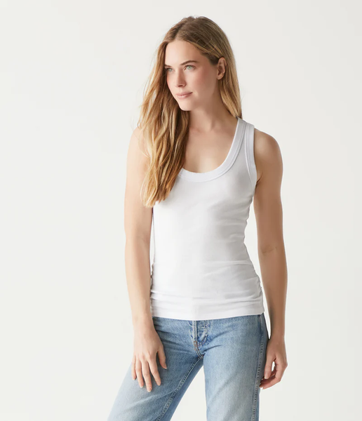 The Micah Ruched Scoop Neck Tank