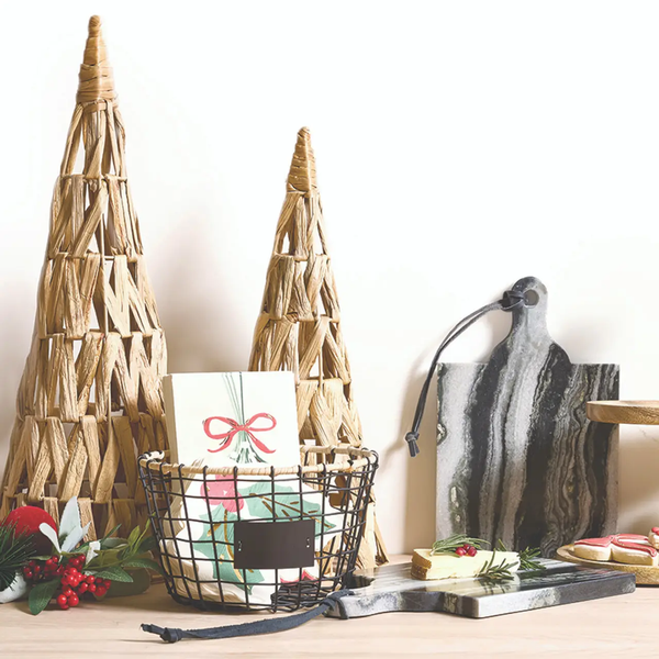 The Wire Basket with Rattan Rim