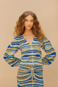 The Mixed Waves Knit Blouse
