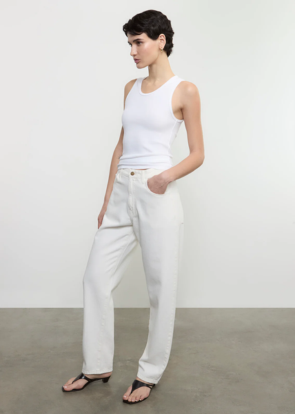 The Cotton Rib Scoop Tank Celadon