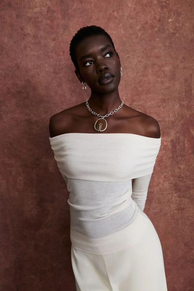 The Padlock Necklace Brown Horn