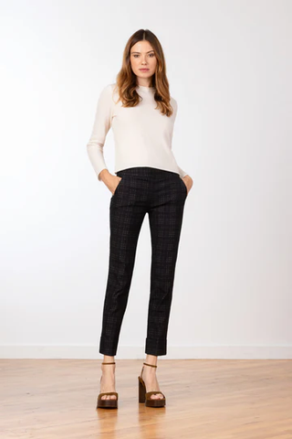 The Ben Smoky Plaid Cuff Pant