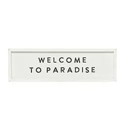 The Wood Sign - Welcome To Paradise