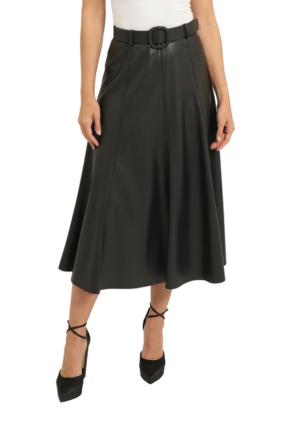 The Mercedes Vegan Leather Skirt