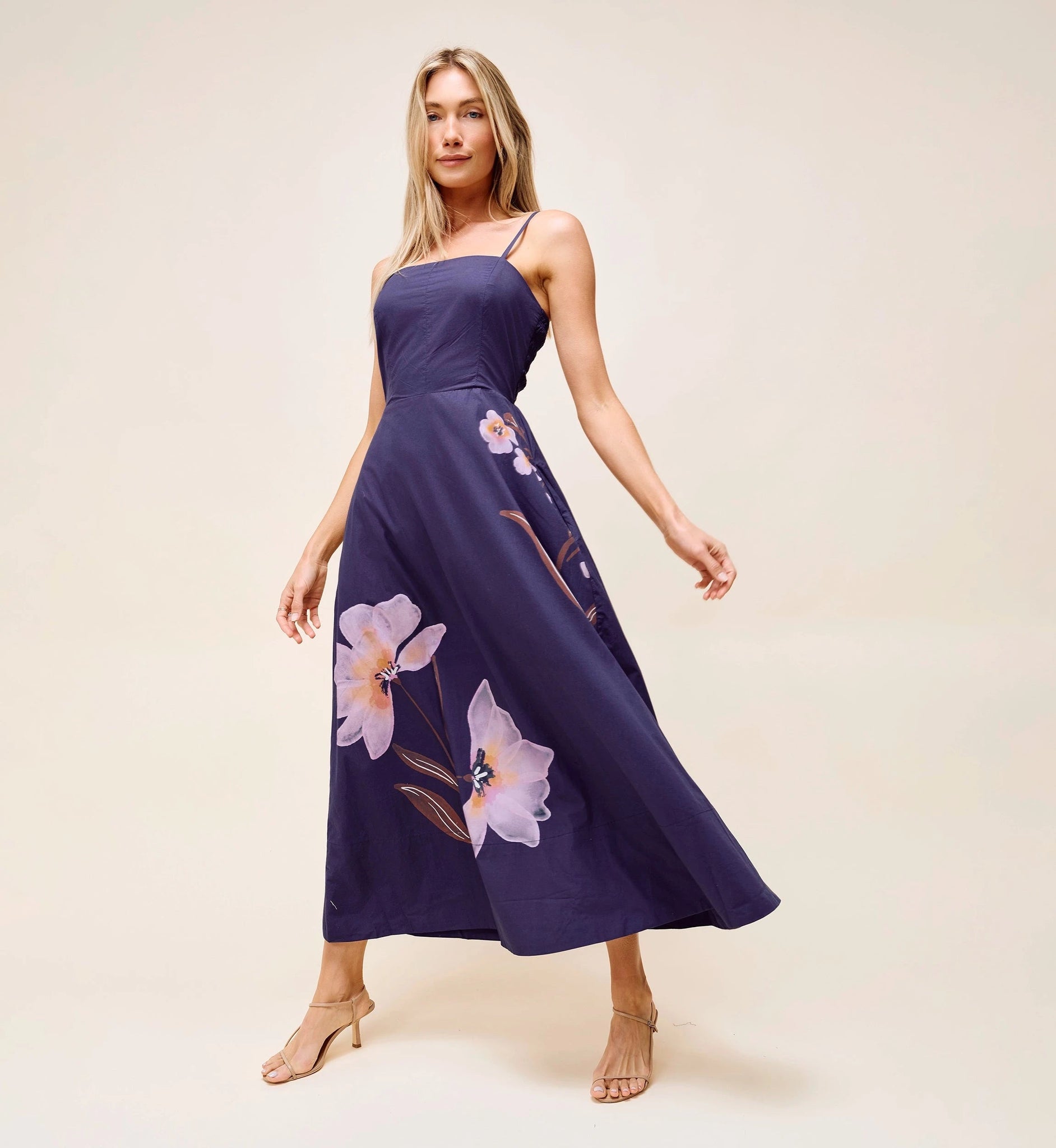The Riley Ankle Dress Moresco Navy
