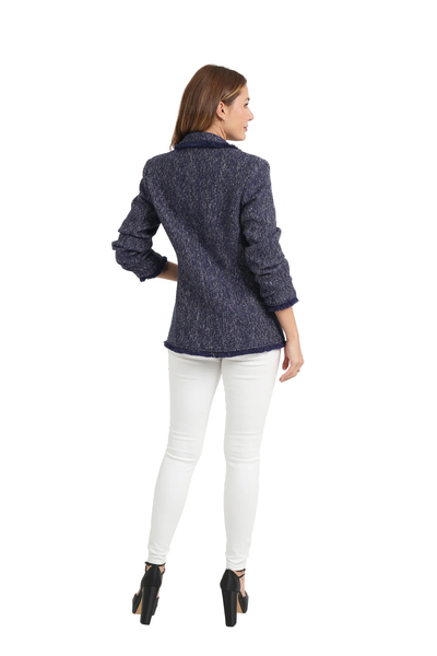The Coco Tweed Blazer - Navy