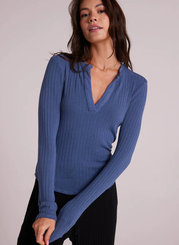 The Long Sleve Rib Henley