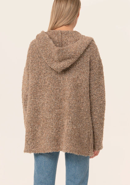 The Marled Boucle Hooded Cardigan