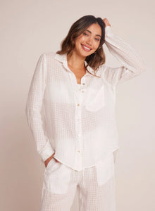 The Oversized Pocket Button Down - White