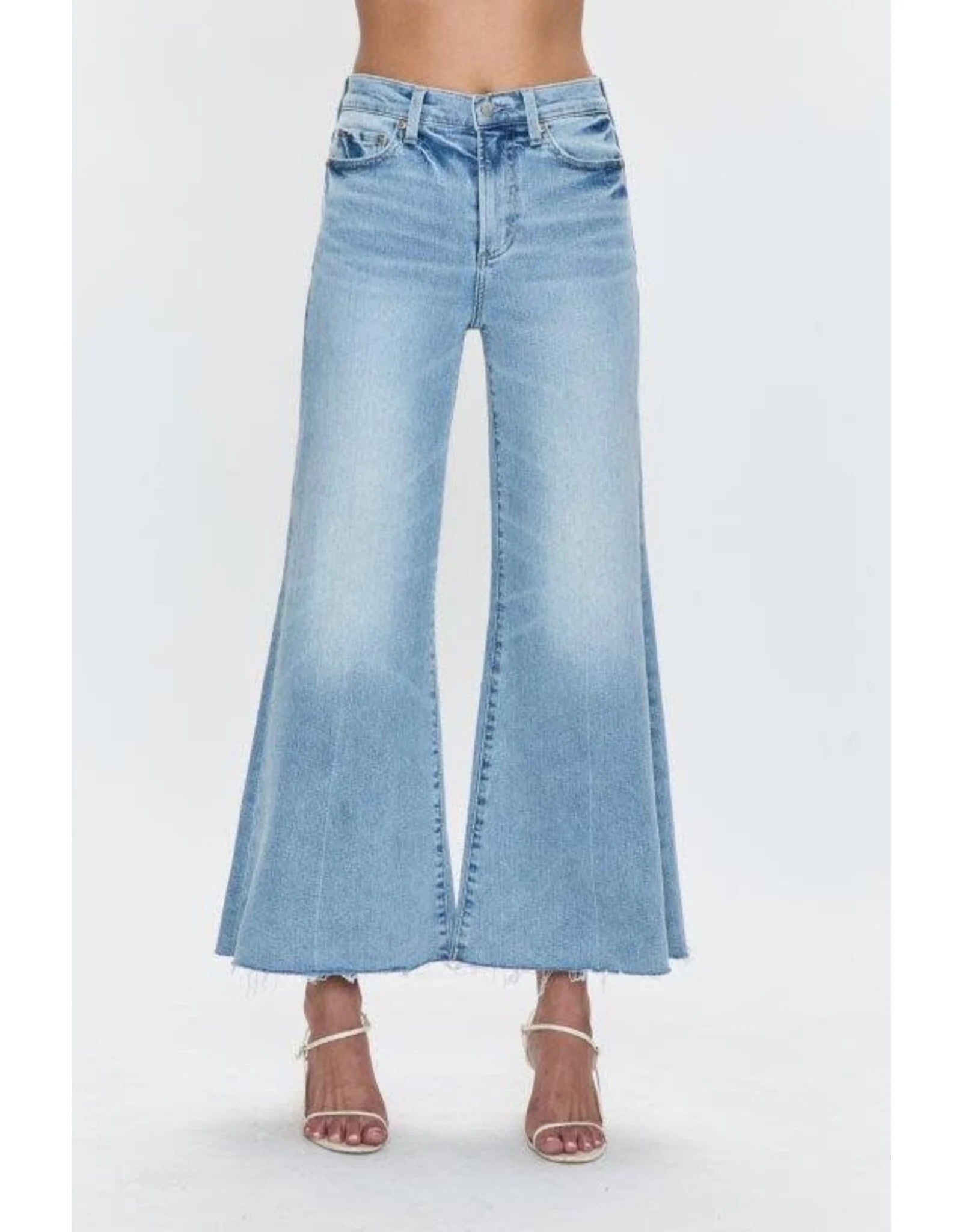 The Izzy Mid Rise Wide Leg Crop