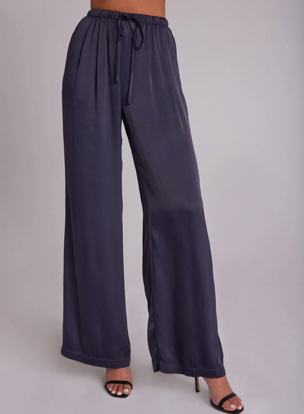 The Satin Pleated Wide Leg pant