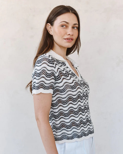 The Short Sleeve Collar Sweater