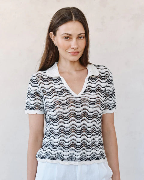 The Short Sleeve Collar Sweater