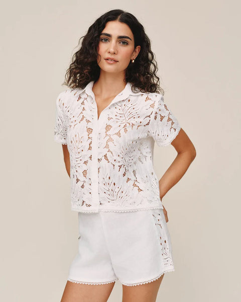 The Short Sleeve Contrast Button Down