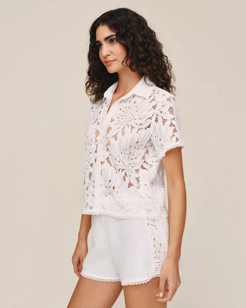 The Short Sleeve Contrast Button Down