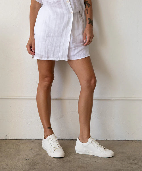 The Zina Clean White Leather Sneaker